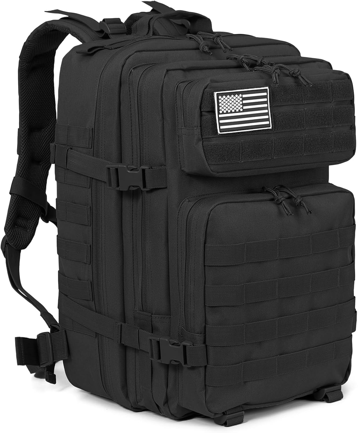 Factory Large Capacity Black Multifunction Outdoor Tactical Oxford Backpack With Molle System for Hiking Camping Climbing Use