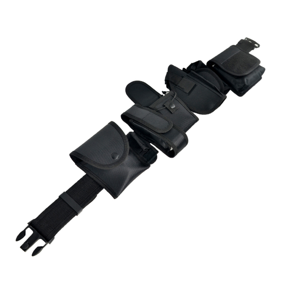 Multi-functional Black Men's Nylon Utility Custom Logo Uniform Security Tactical Duty Belt Set with Buckle