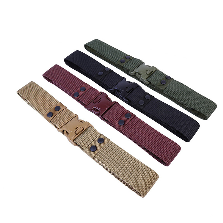 Wholesale Original Factory Unisex Casual Security Guard Tactical Belt Polypropylene Quick Release Plastic Buckle Waist Strap