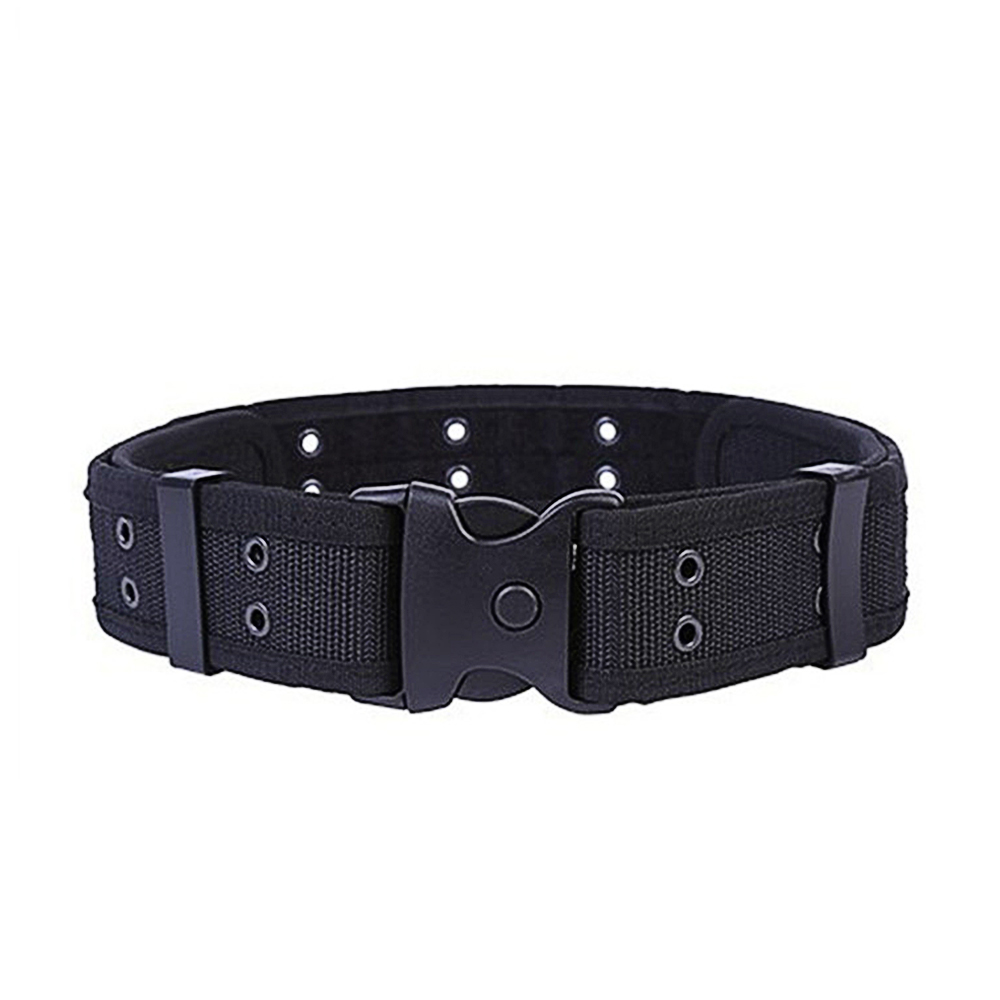 Custom Logo Black Uniform Men Nylon Security Utility Tactical Clip Belt Set Duty Personal Defense Equipment Buckle Clasp