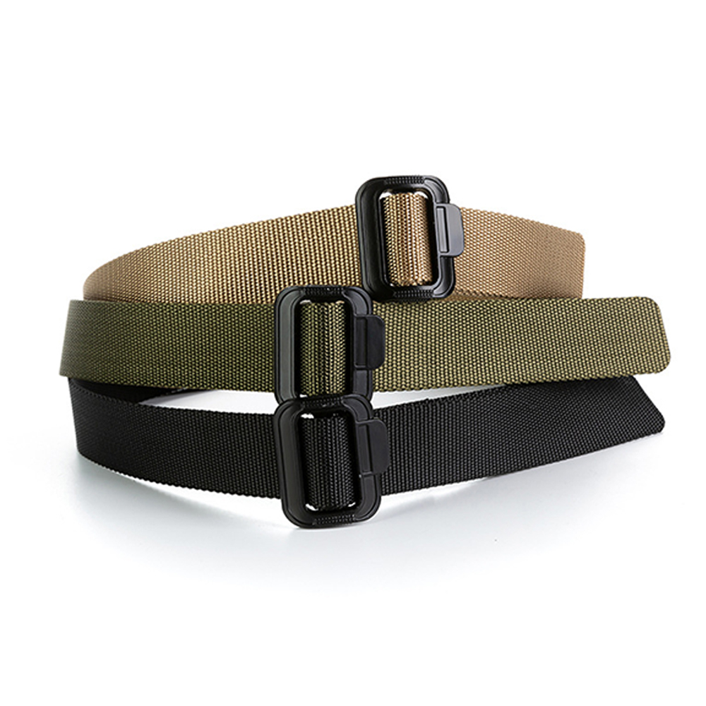 Factory Tactical 3.8cm Belt Customized Logo Nylon Polyester Webbing Alloy Durable Buckle Adjustable Outdoor Hiking Hunting Use