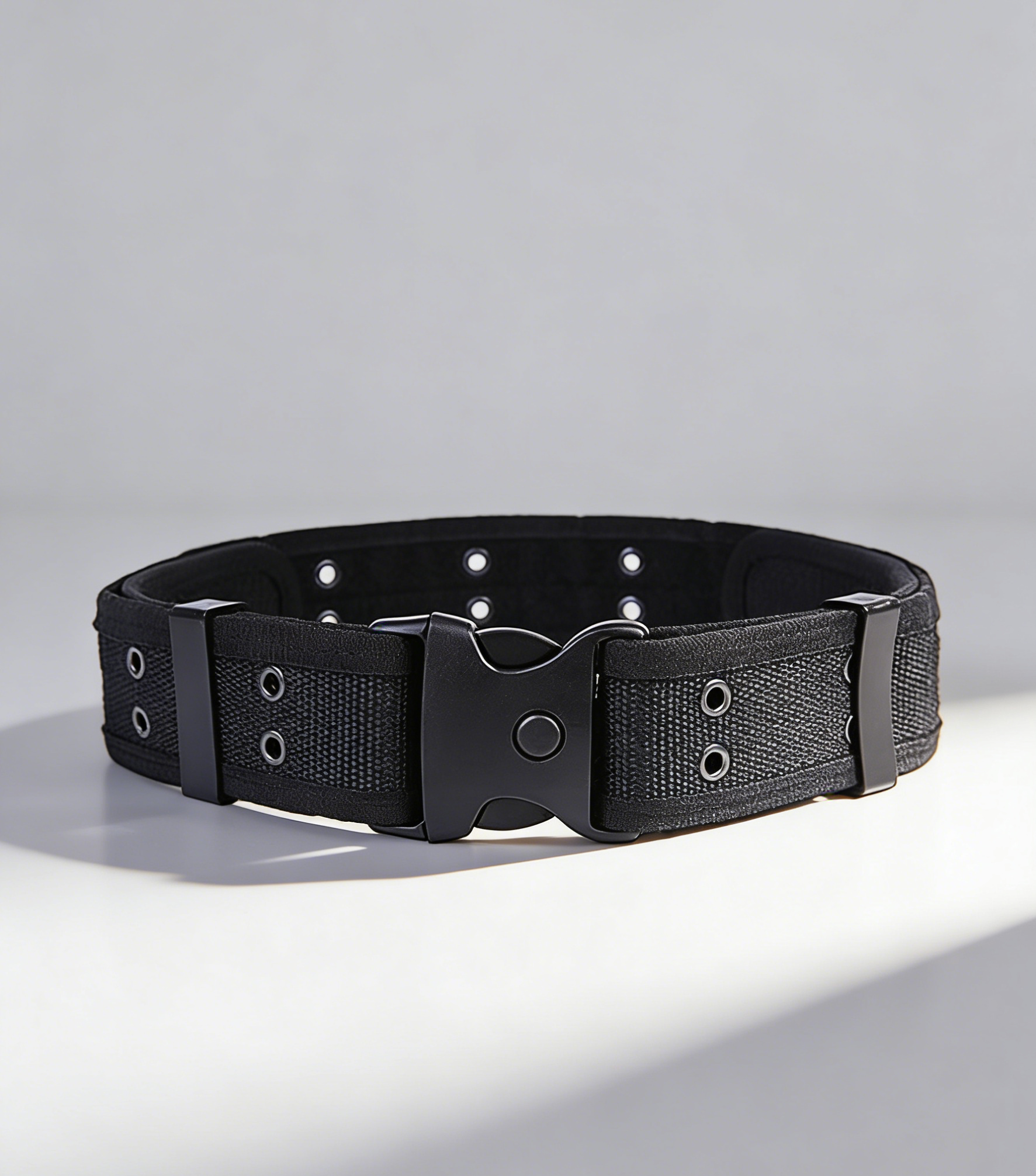 Custom Logo Black Uniform Men Nylon Security Utility Tactical Clip Belt Set Duty Personal Defense Equipment Buckle Clasp