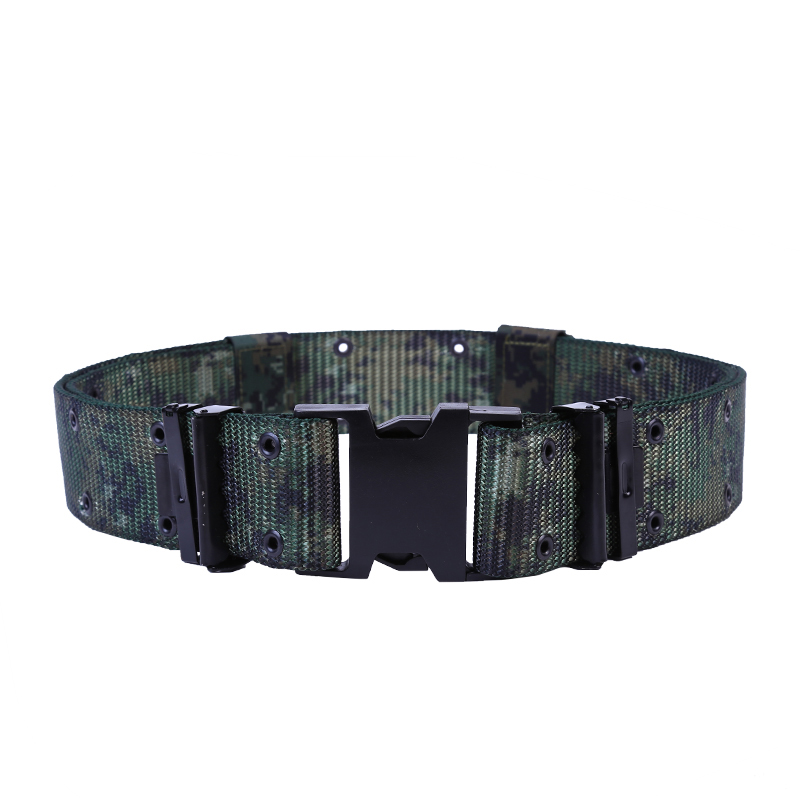 Custom Wide High Quality Customized Big Size Nylon Outdoor Pom Buckle Security Waist Tactical Belt