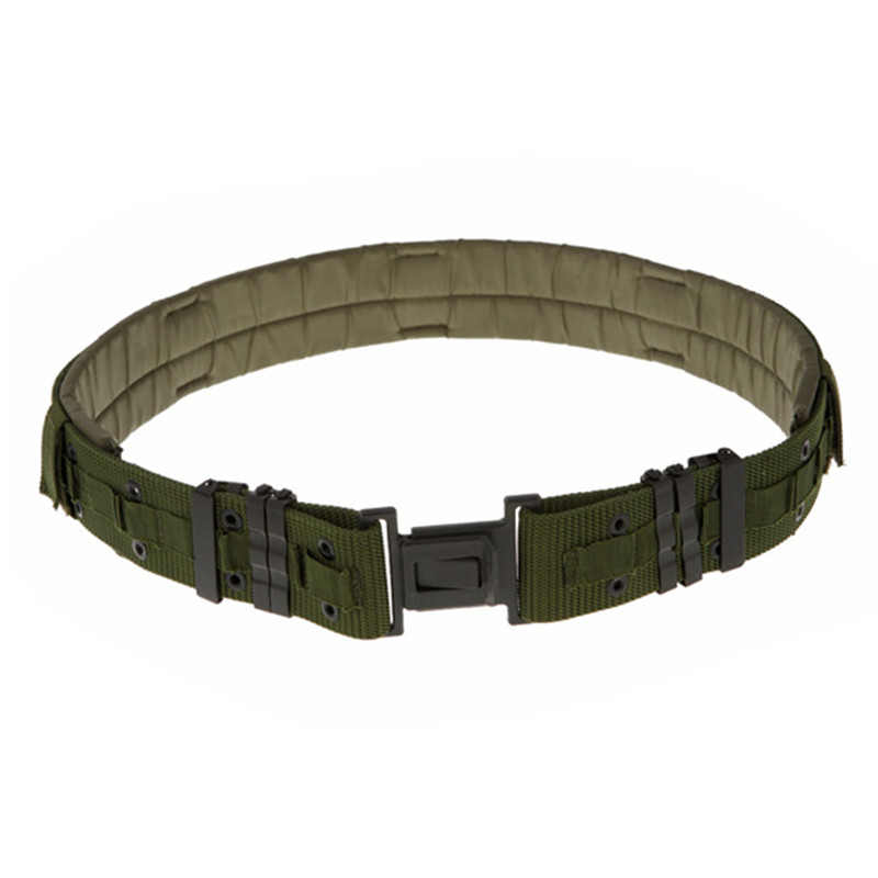 Factory Custom 5.8cm Width 140cm Length Green Plastic Buckle Nylon Webbing Security Duty Belt Tactical Belts for Brazil