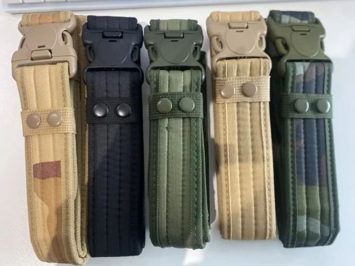 Factory Wholesale Canvas Outdoor Nylon Tactical Belts Camouflage Styles for Security Guard Men