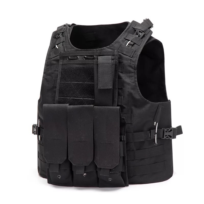 CS Game Training Vest Molle Expansion System Tactical Vest Protective Tactical Jacket Zip Hunting Vest