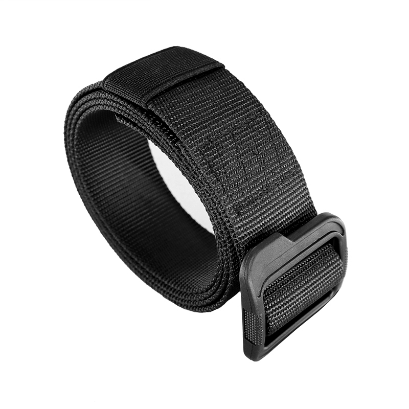 Logo Men's Black Tactical Duty Belt Set Nylon Utility Uniform Personal Utility Product Security Equipment Buckle Included