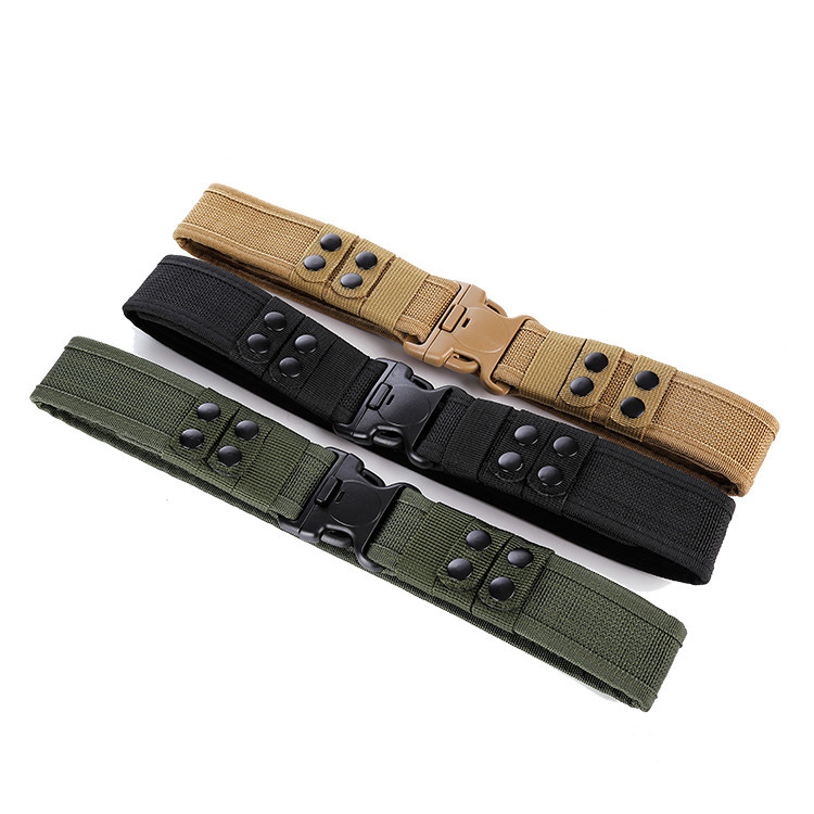 Factory Men's Tactical Nylon Belt Durable Adjustable Belts Quick Release Plastic Buckle Casual Sports Outdoor Activities Use