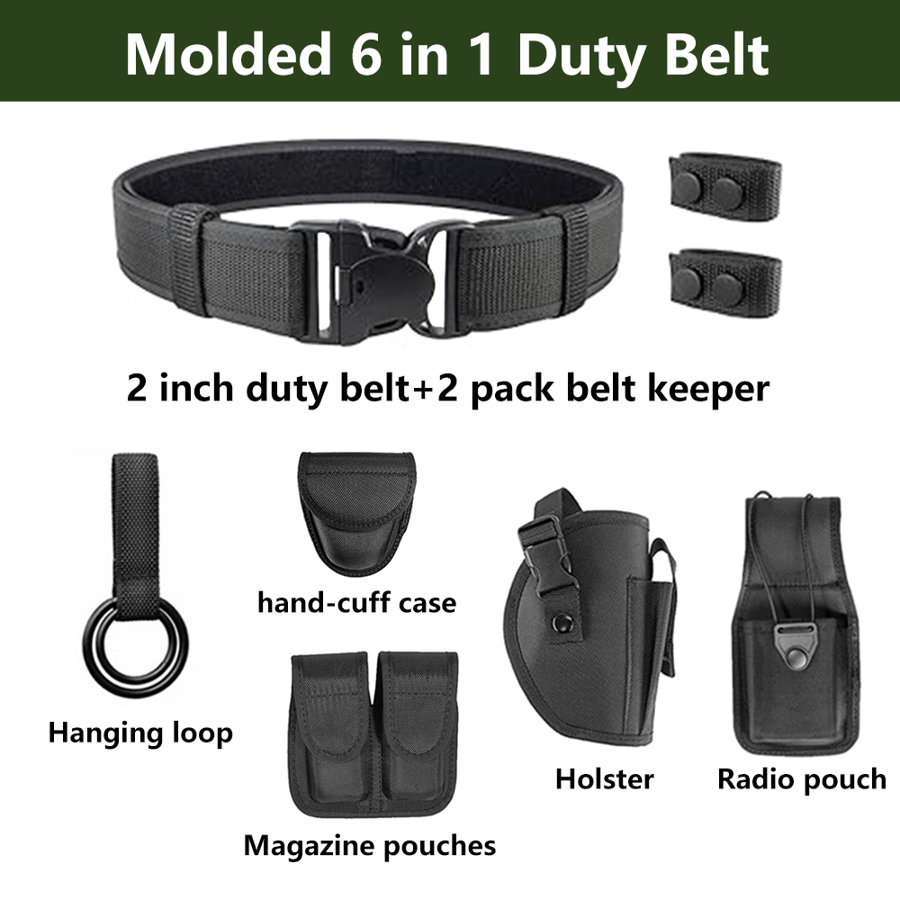 Tactical Utility Security Guard Modular Tactical Belt Nylon Rig Equipment System Tactical Gear for Men