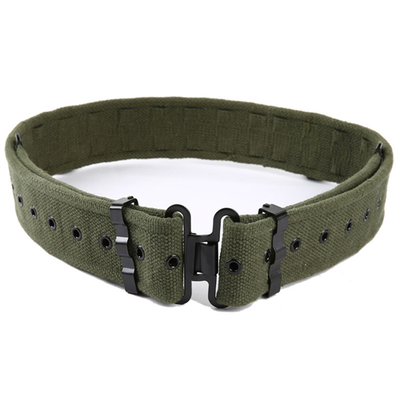 Custom 5.7cm Width 125cm Length Adjustable Metal Buckle Cotton Webbing Security Duty Belt Tactical Belts for Sri Lanka