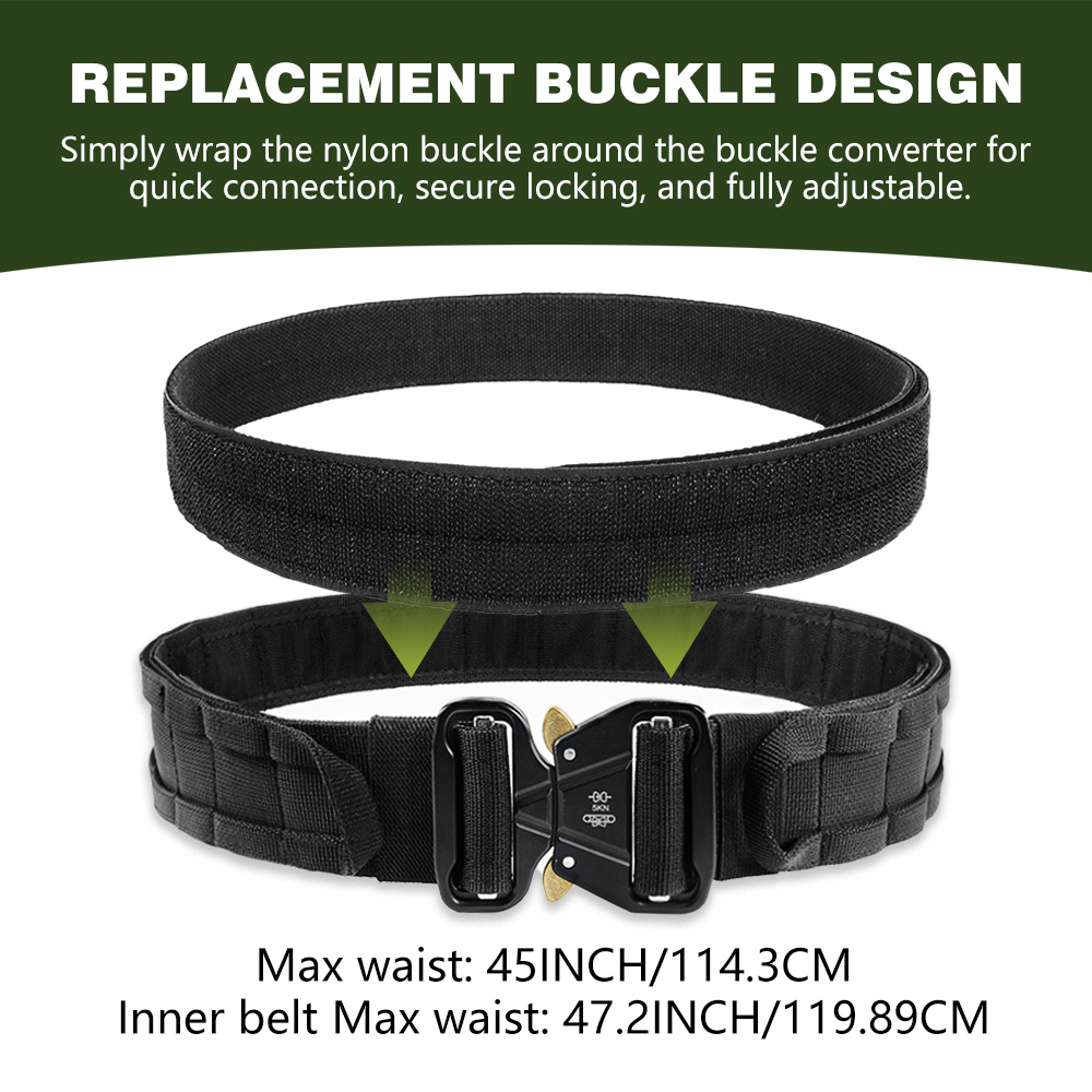 Tactical Belt Set Utility Security Molle Nylon First Aid Belt with Custom Logo for Men 5cm Tactical Buckle