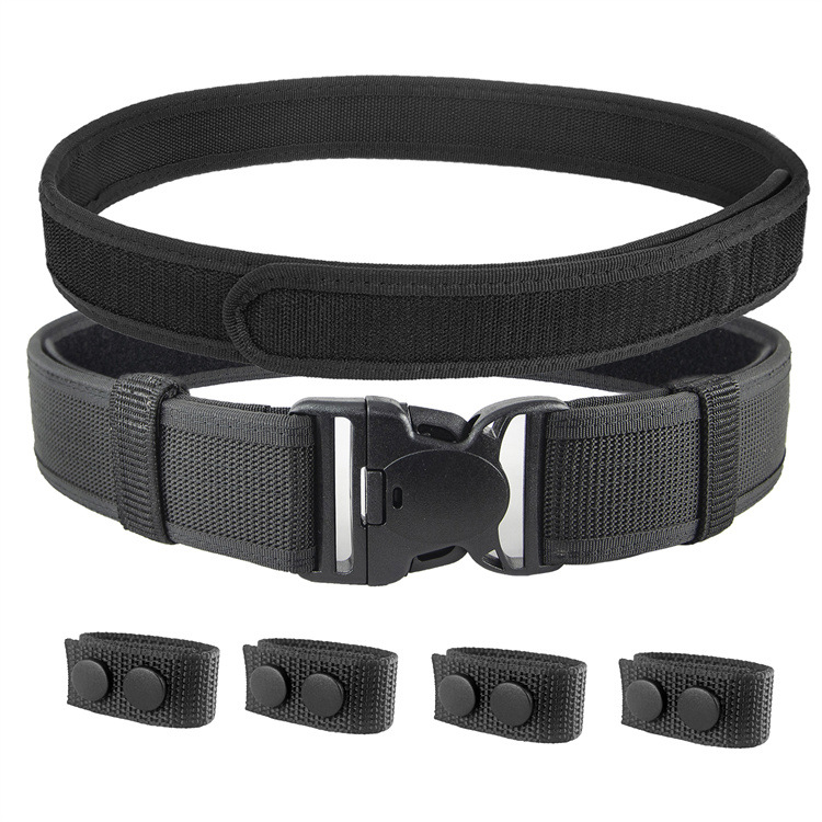 Custom Factory Nylon Plastic Buckle Webbing Formal Style Stretch Tactical Belt Inner Belt for Man Hunting Security Duty