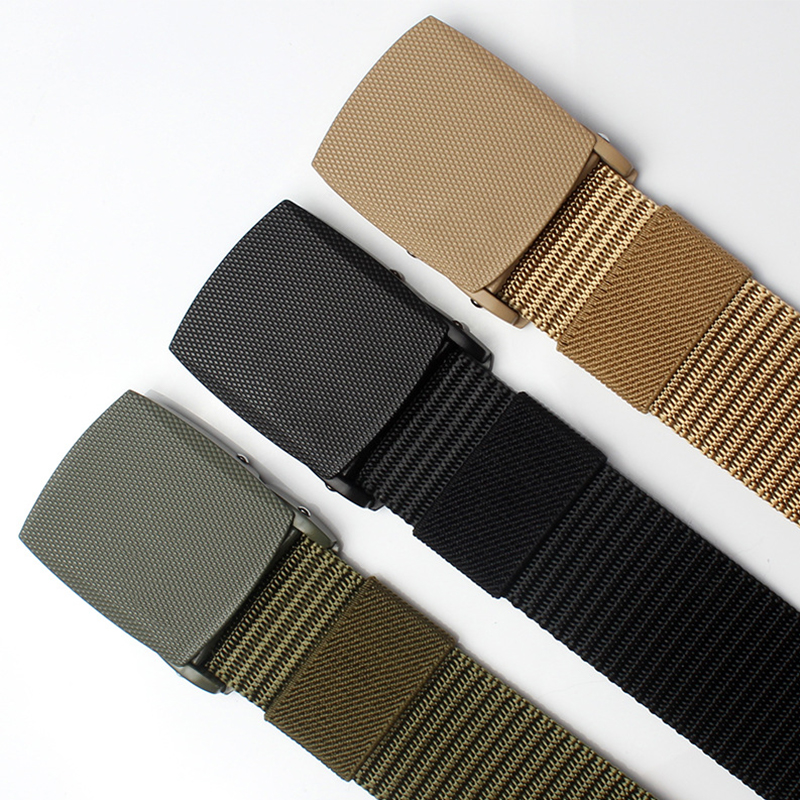 38MM Webbing Riggers Polyester Waist Canvas Vintage Tactical Belt with Heavy-Duty Quick-Release Metal Buckle with Molle for Men