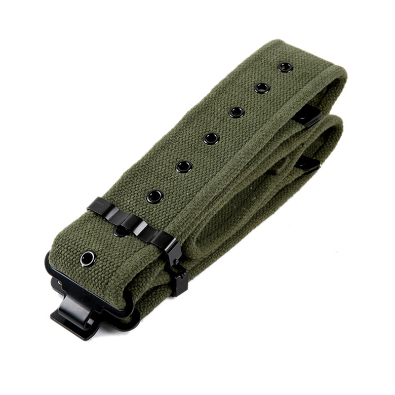 Custom 5.7cm Width 125cm Length Adjustable Metal Buckle Cotton Webbing Security Duty Belt Tactical Belts for Sri Lanka
