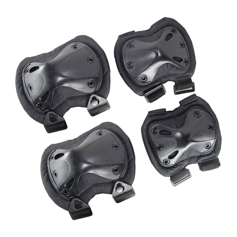 Factory 4pcs Nylon Tactical Oxford Knee and Elbow Pads Outdoor Sport Hunting Skating Safety Gear Knee Guard Elbow Protectors