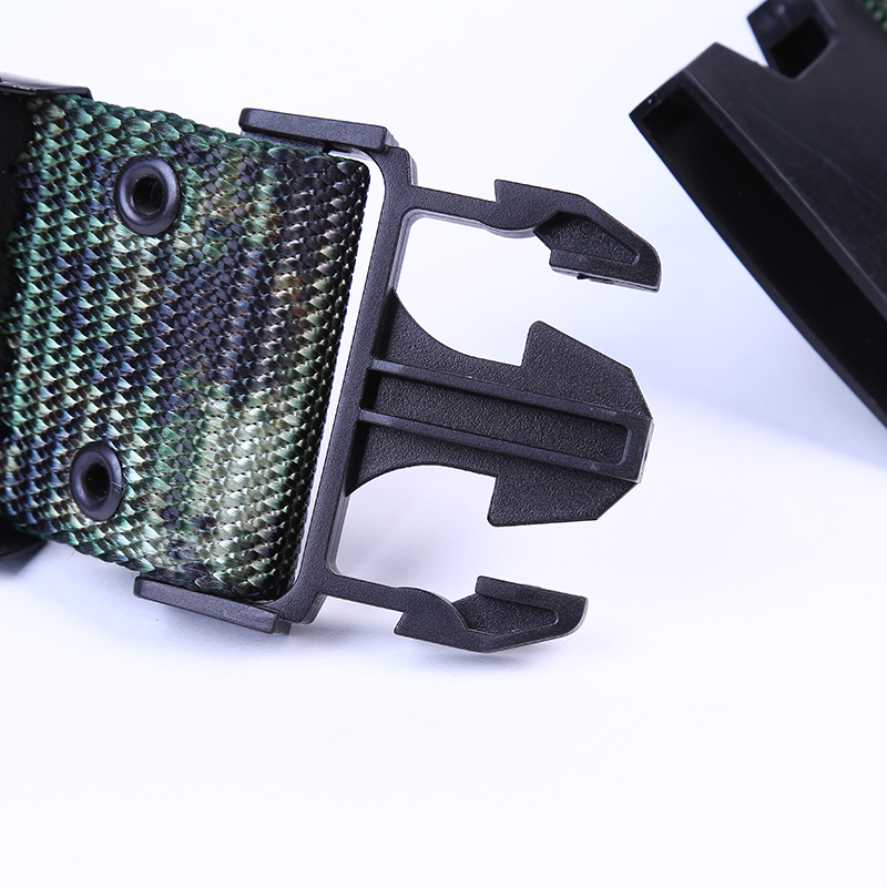 Custom Wide High Quality Customized Big Size Nylon Outdoor Pom Buckle Security Waist Tactical Belt