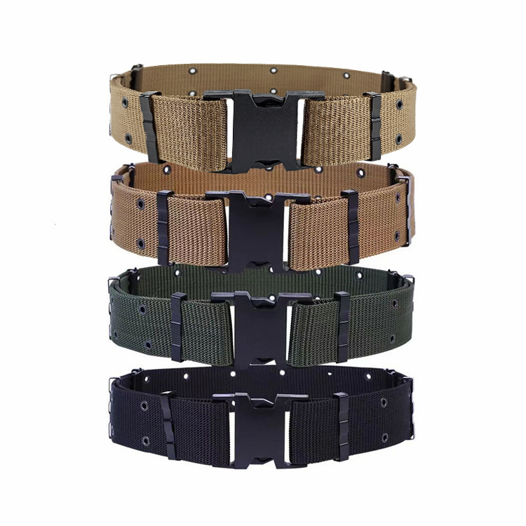 Black Men Formal Security Utility Belt Clip Canvas Polyester Oxford Fabric Belt Set Duty Belt for Men Black