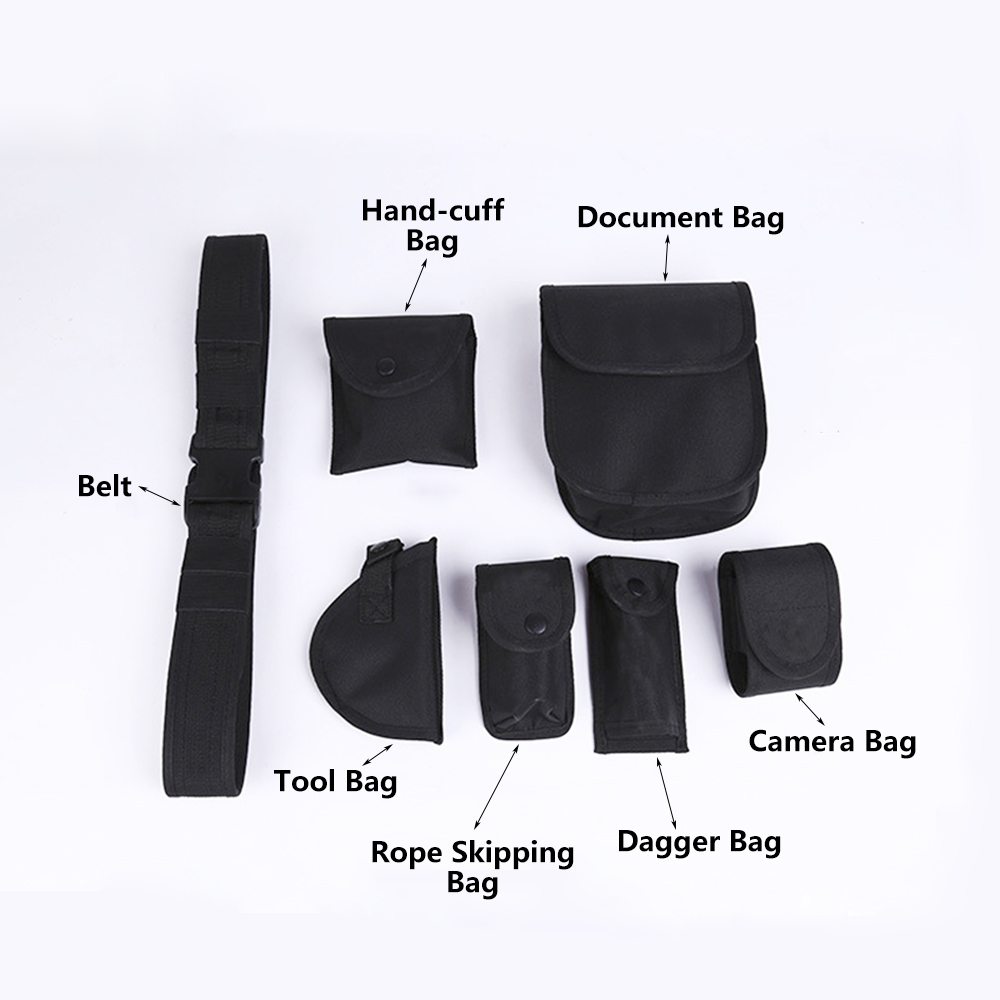 Custom Logo 7in1 1680D Nylon Uniform Oxford Polyester Tactical Belt with Plastic Buckle for Casual Heavy Duty Outdoor Training