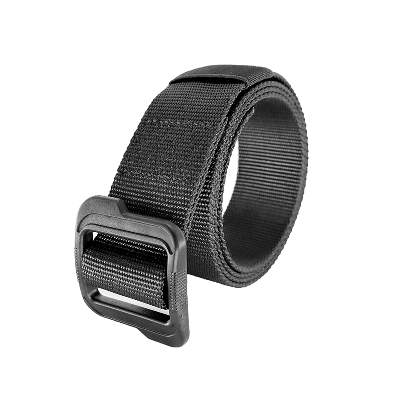 Logo Men's Black Tactical Duty Belt Set Nylon Utility Uniform Personal Utility Product Security Equipment Buckle Included