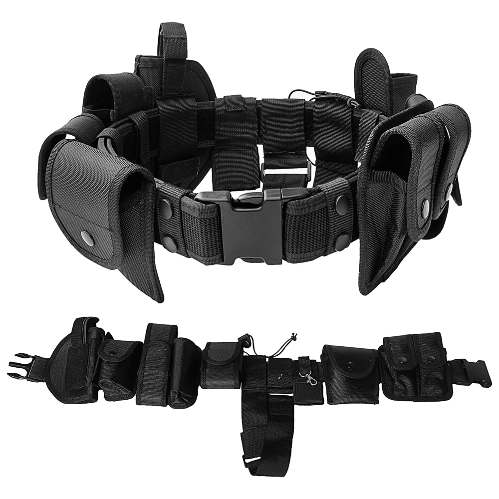Versatile Security Tactical Modular Tactical Belt Set with Flashing and Baton Holsters
