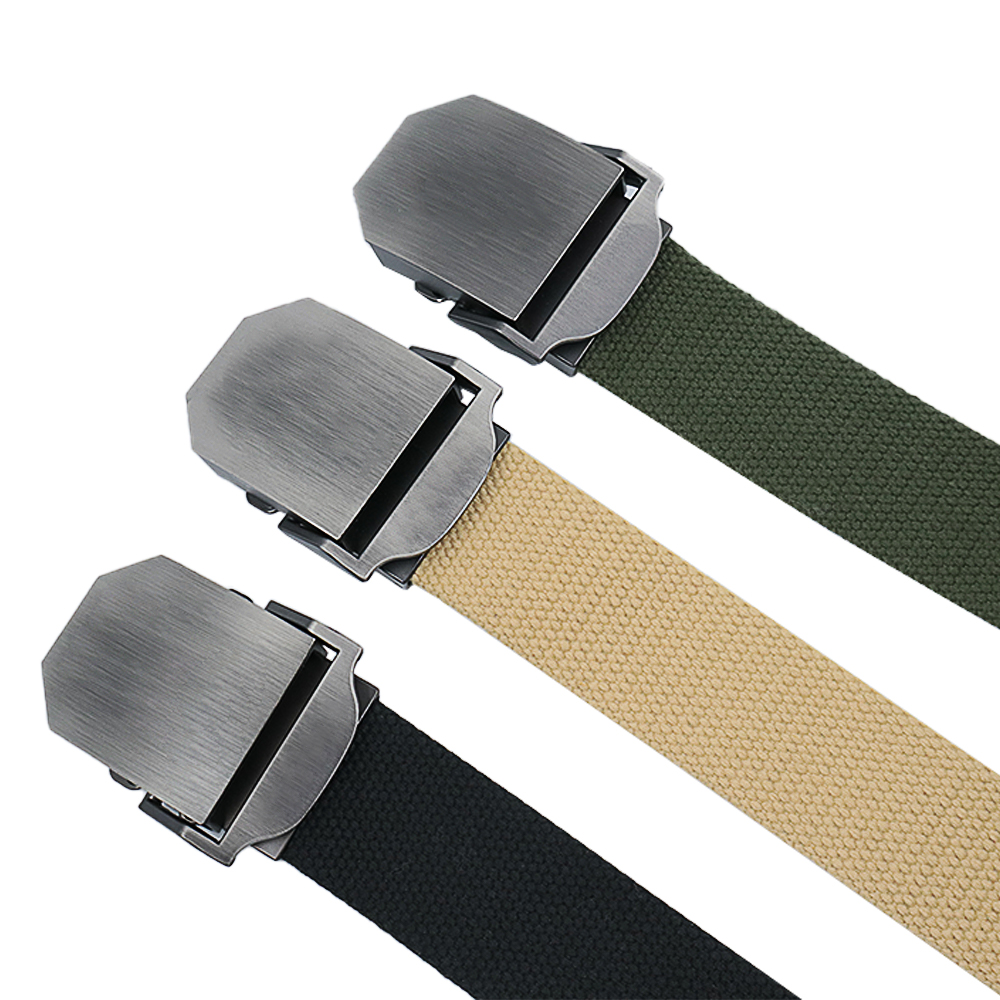 Wholesale 38mm Cotton Webbing High Quality Nylon Polyester Tactical Belt with Alloy Buckle Adjustable Hiking Hunting Outdoor Use