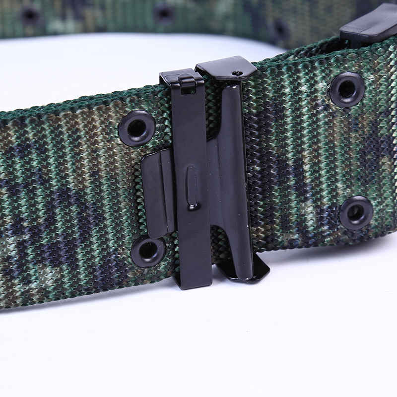 Custom Wide High Quality Customized Big Size Nylon Outdoor Pom Buckle Security Waist Tactical Belt