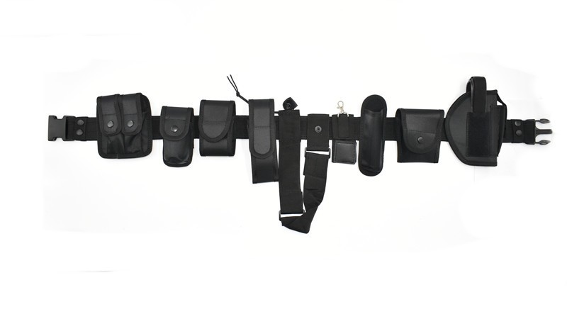 Multifunctional Western Tactical Security Belt for Men Black 1680D Nylon + PP Webbing 140cm Length PP Buckle Utility Belt