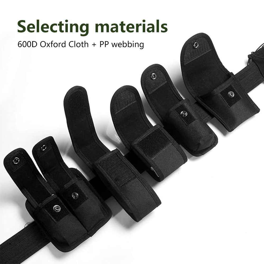 Versatile Security Tactical Modular Tactical Belt Set with Flashing and Baton Holsters