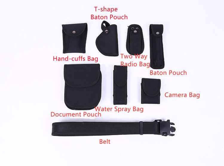 Hot Selling 8in1 Tactical Duty Belt 1680D Oxford Fabric Nylon Utility Modular Equipment System Security Guard Belt with Pouches