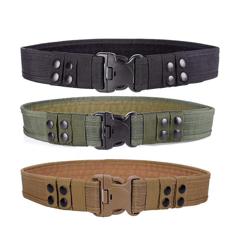 Factory Men's Tactical Nylon Belt Durable Adjustable Belts Quick Release Plastic Buckle Casual Sports Outdoor Activities Use