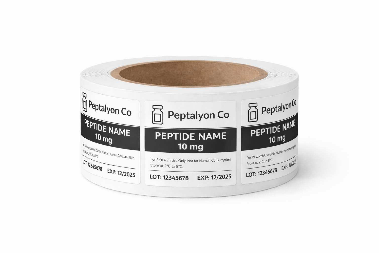 Research Peptide Vial Labels