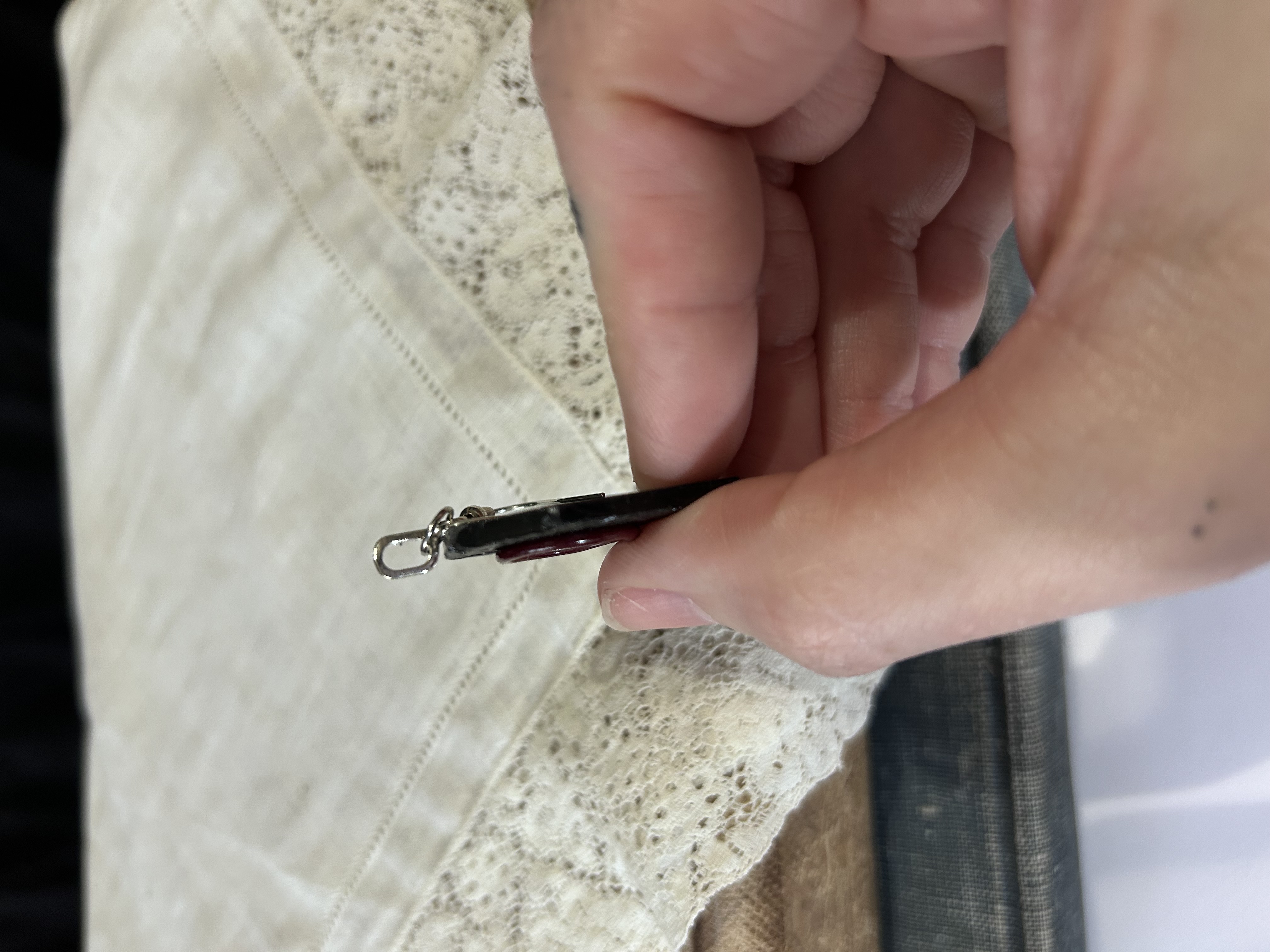 Black Coffin Pentacle Earrings- Crimson 