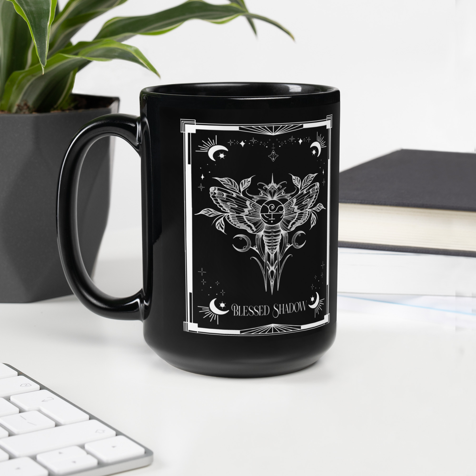Blessed Shadow Moth Logo Mug