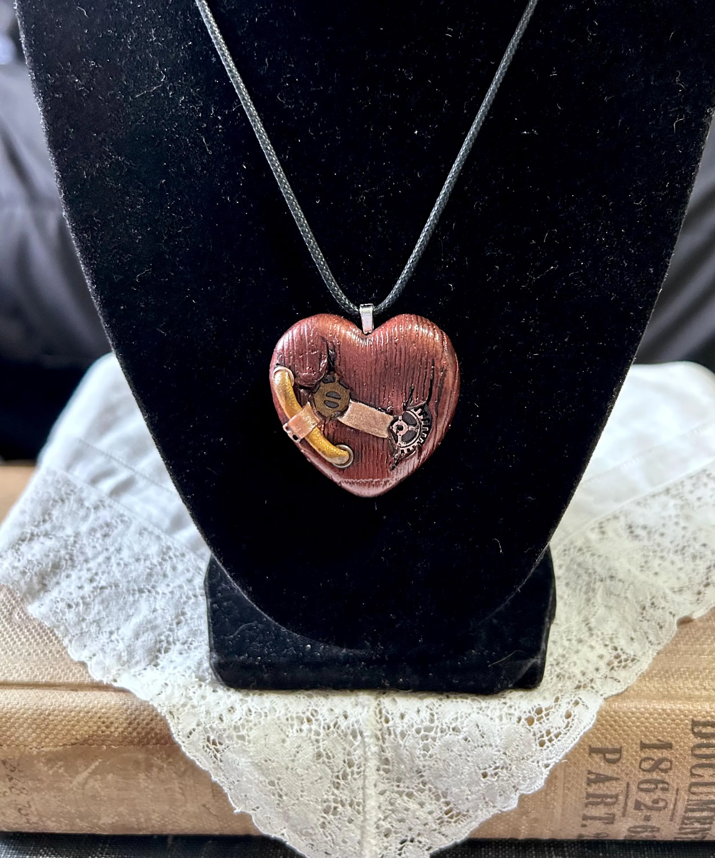 Steampunk Heart Pendant Necklace