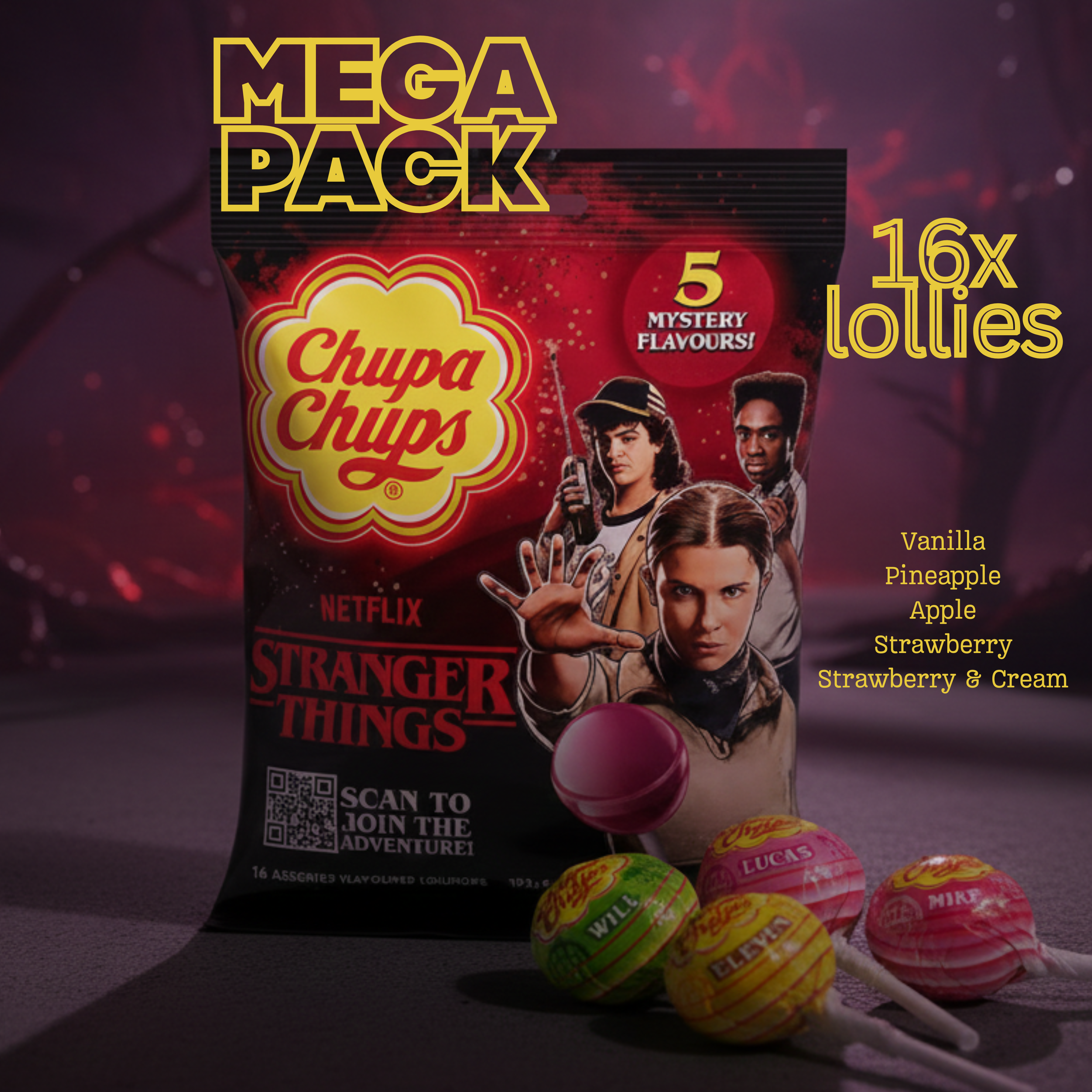16 x Chupa Chups Stranger Things Edition 192g