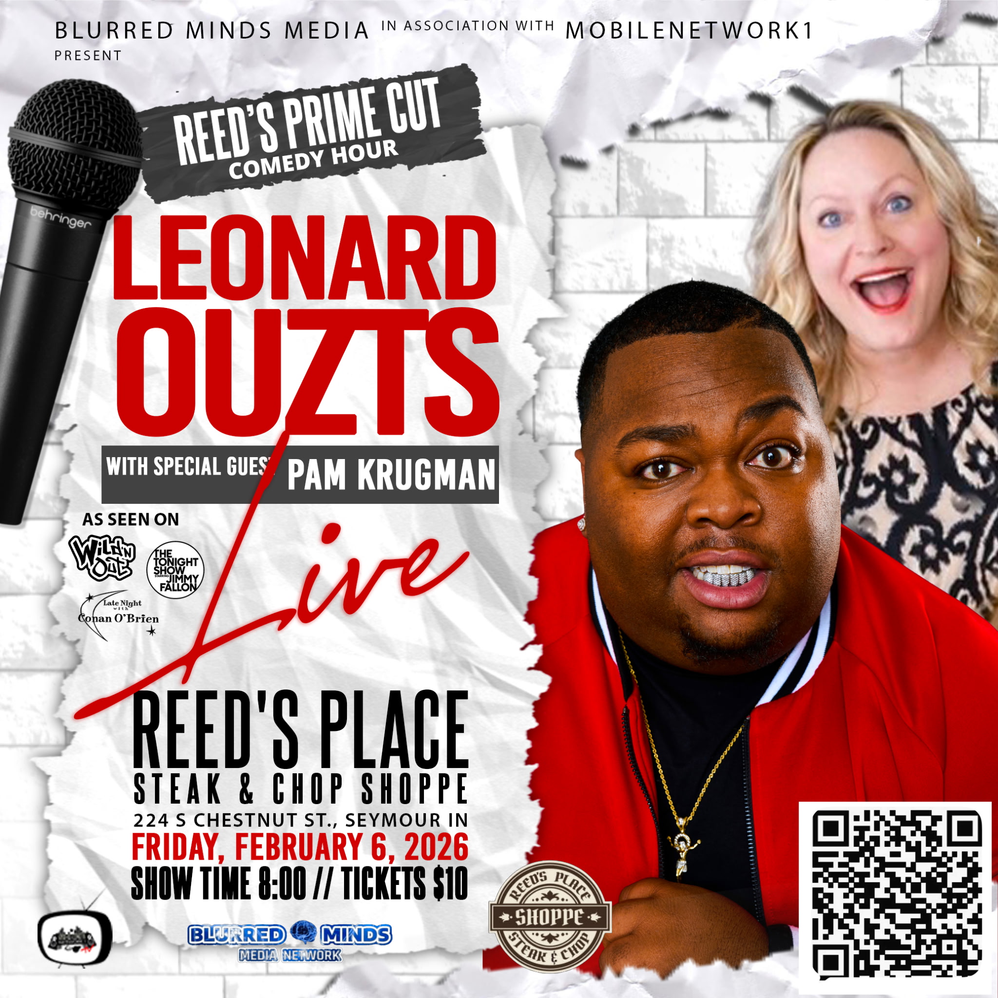 2/6 - Reed’s Prime Cut Comedy Hour: Leonard Ouzts