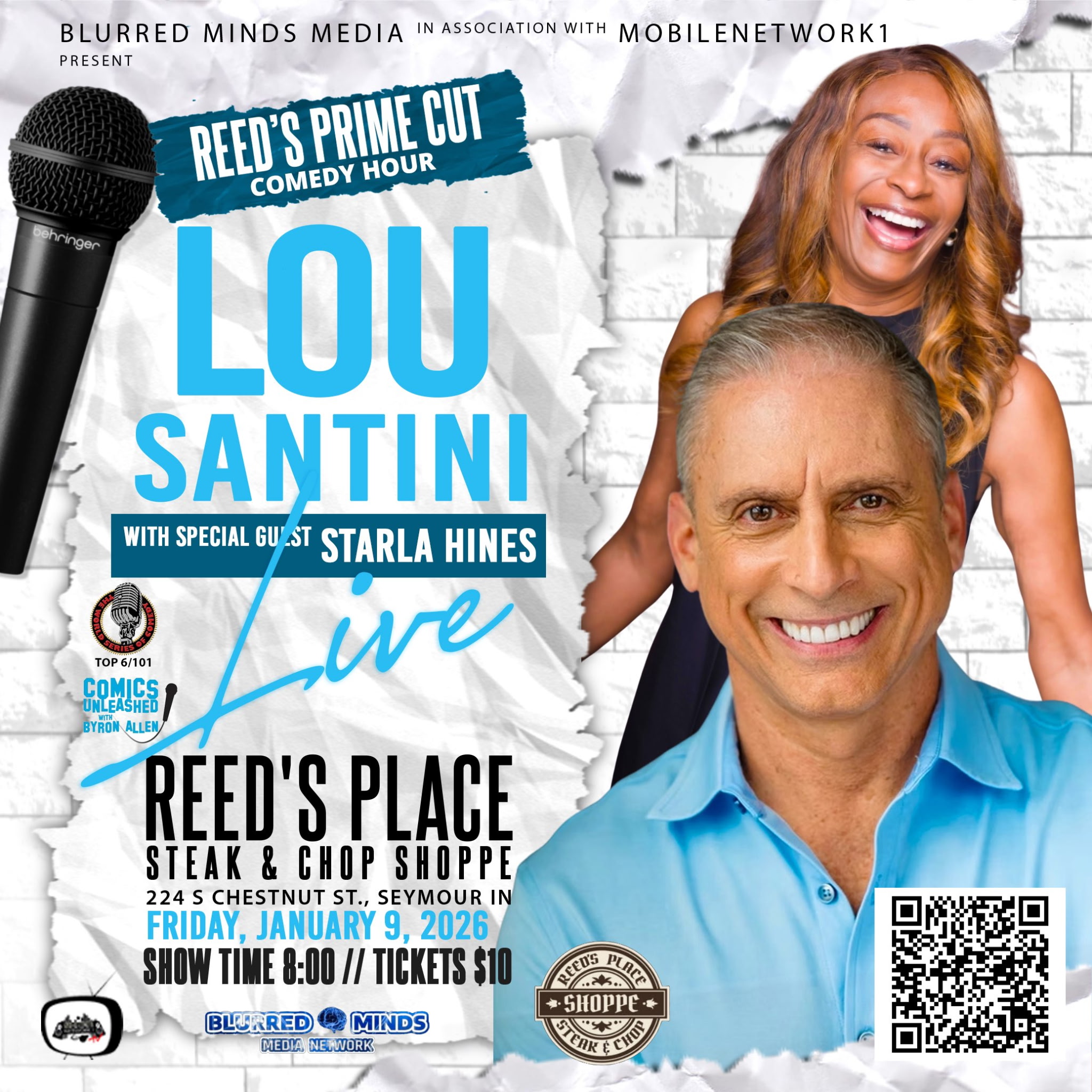 1/9 - Reed’s Prime Cut Comedy Hour: Lou Santini