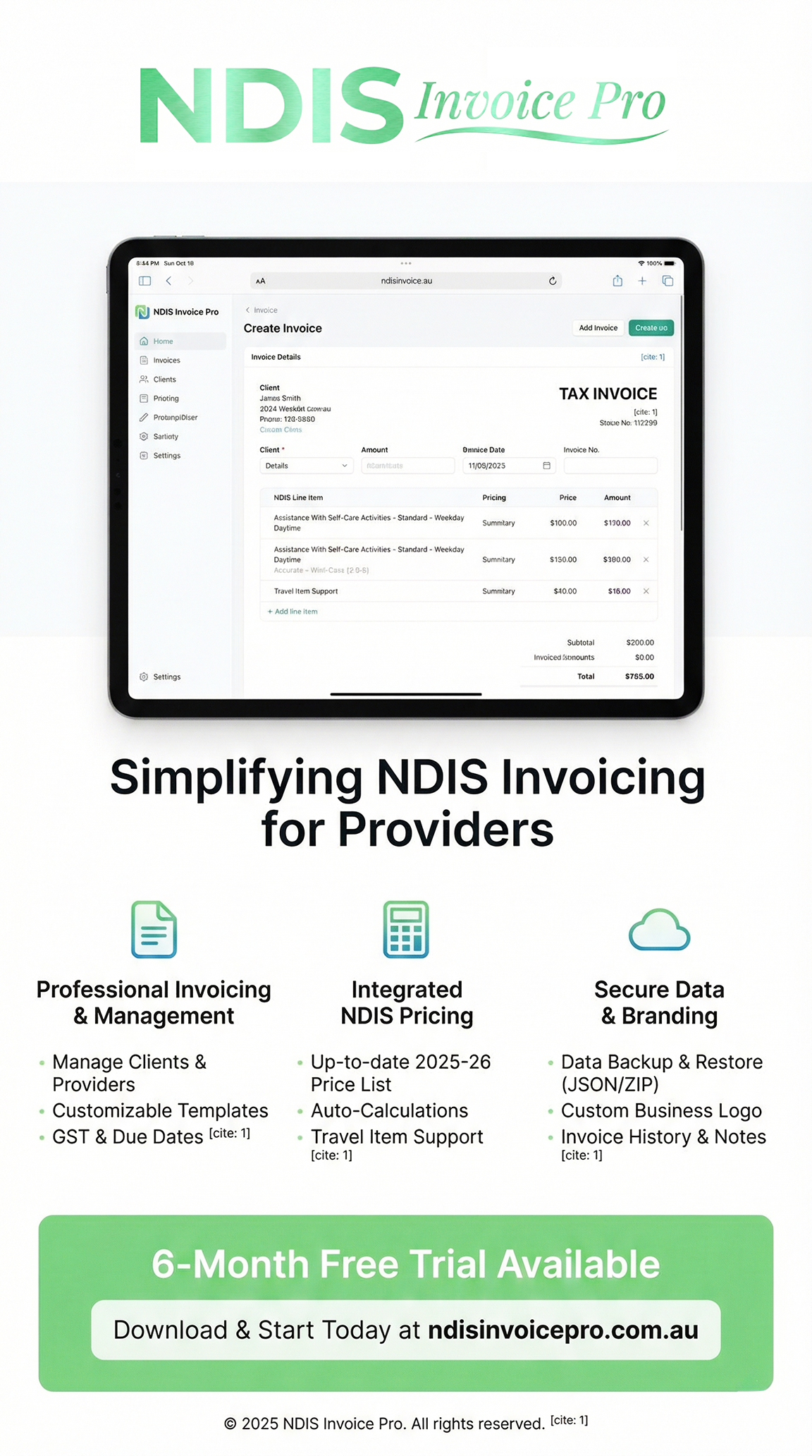 Provider Invoice Pro - Trial Version