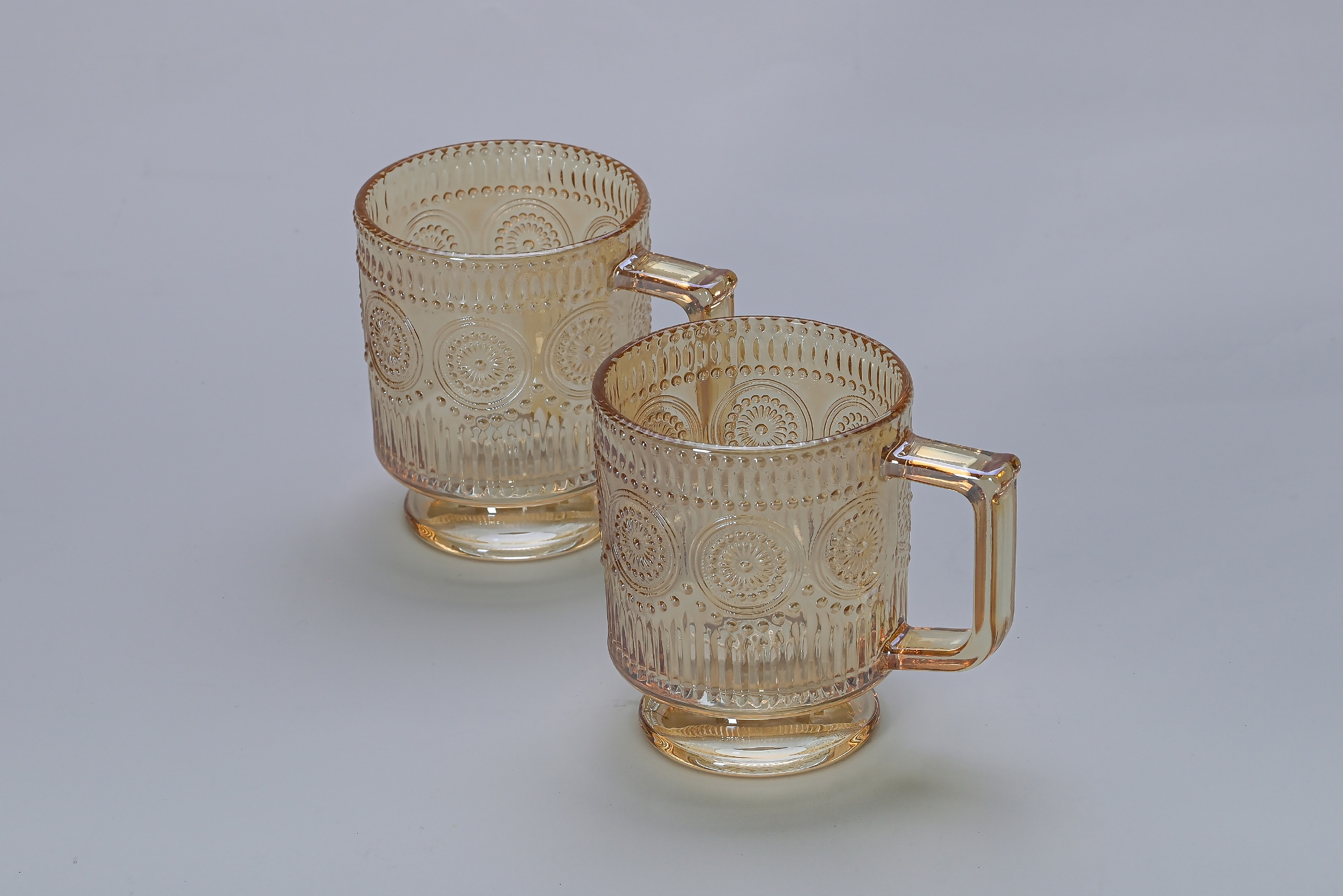 Set de Tazas Vintage de Vidrio