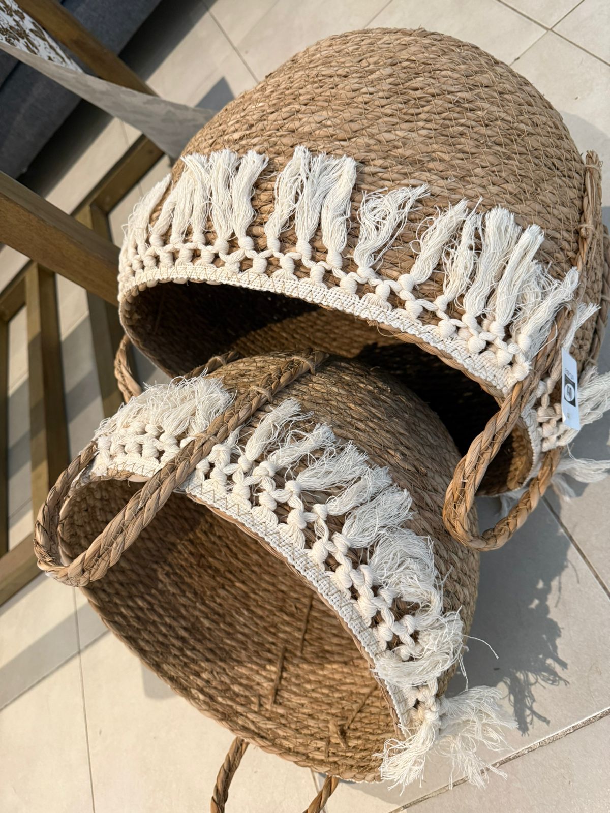 Cestas decorativas de yute