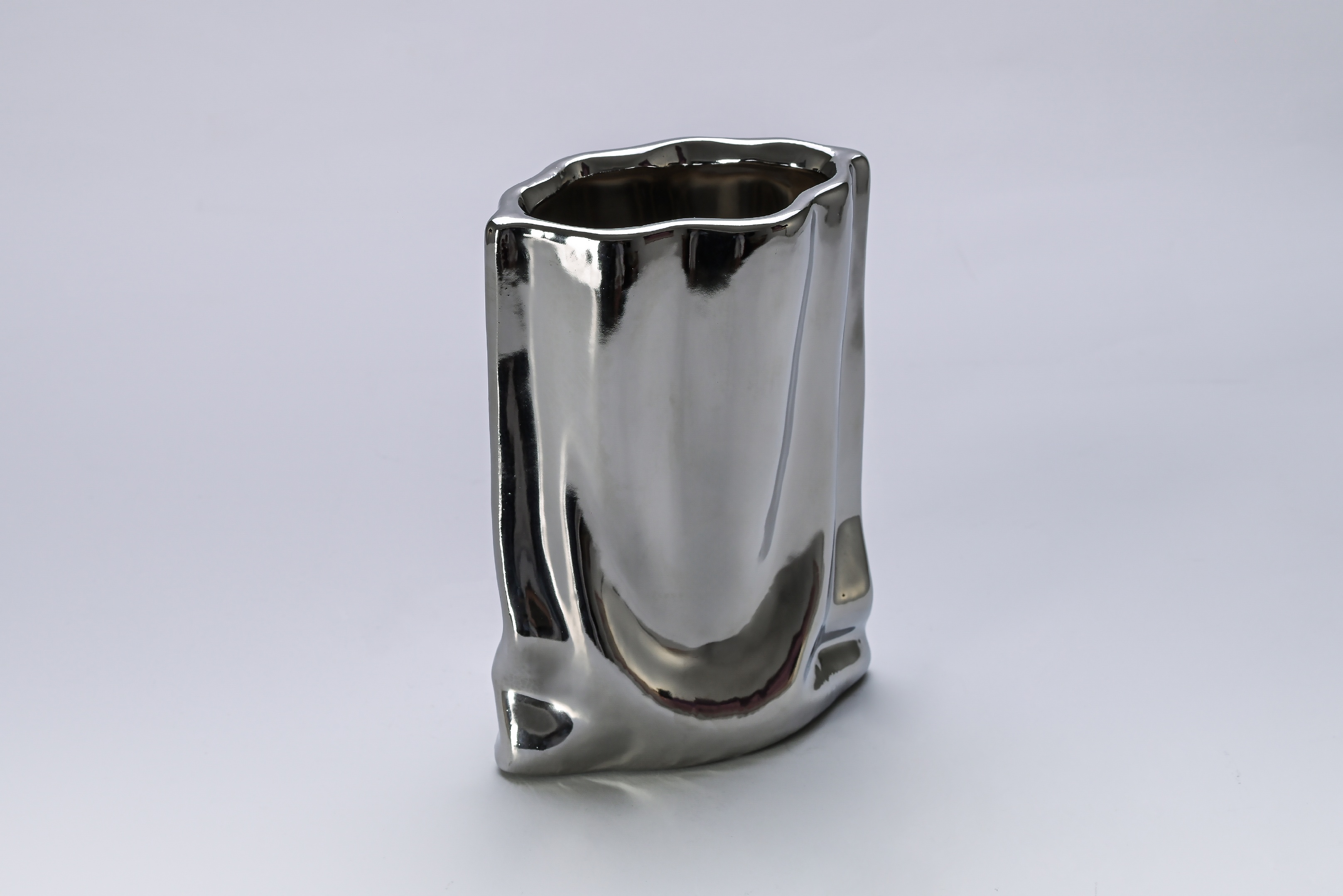 Jarrón Moderno Cromado