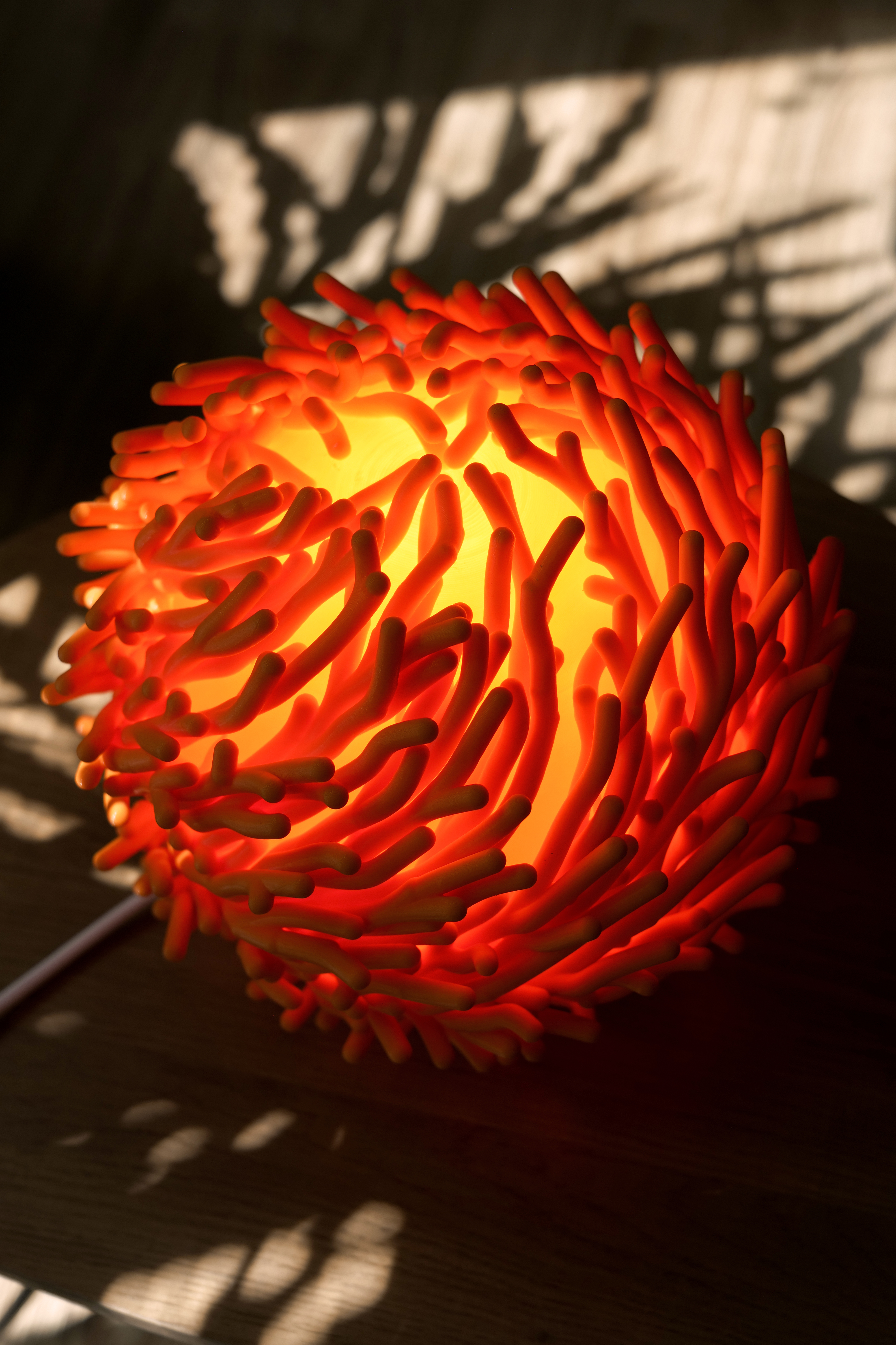 Coral sculpted lamp