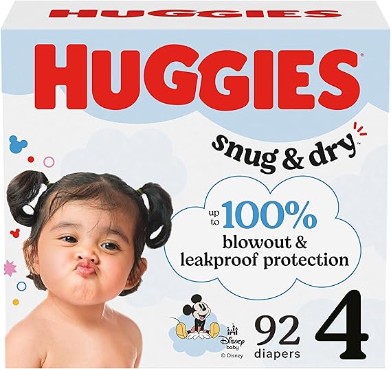 Huggies Size 4 Diapers, Snug & Dry Baby Diapers