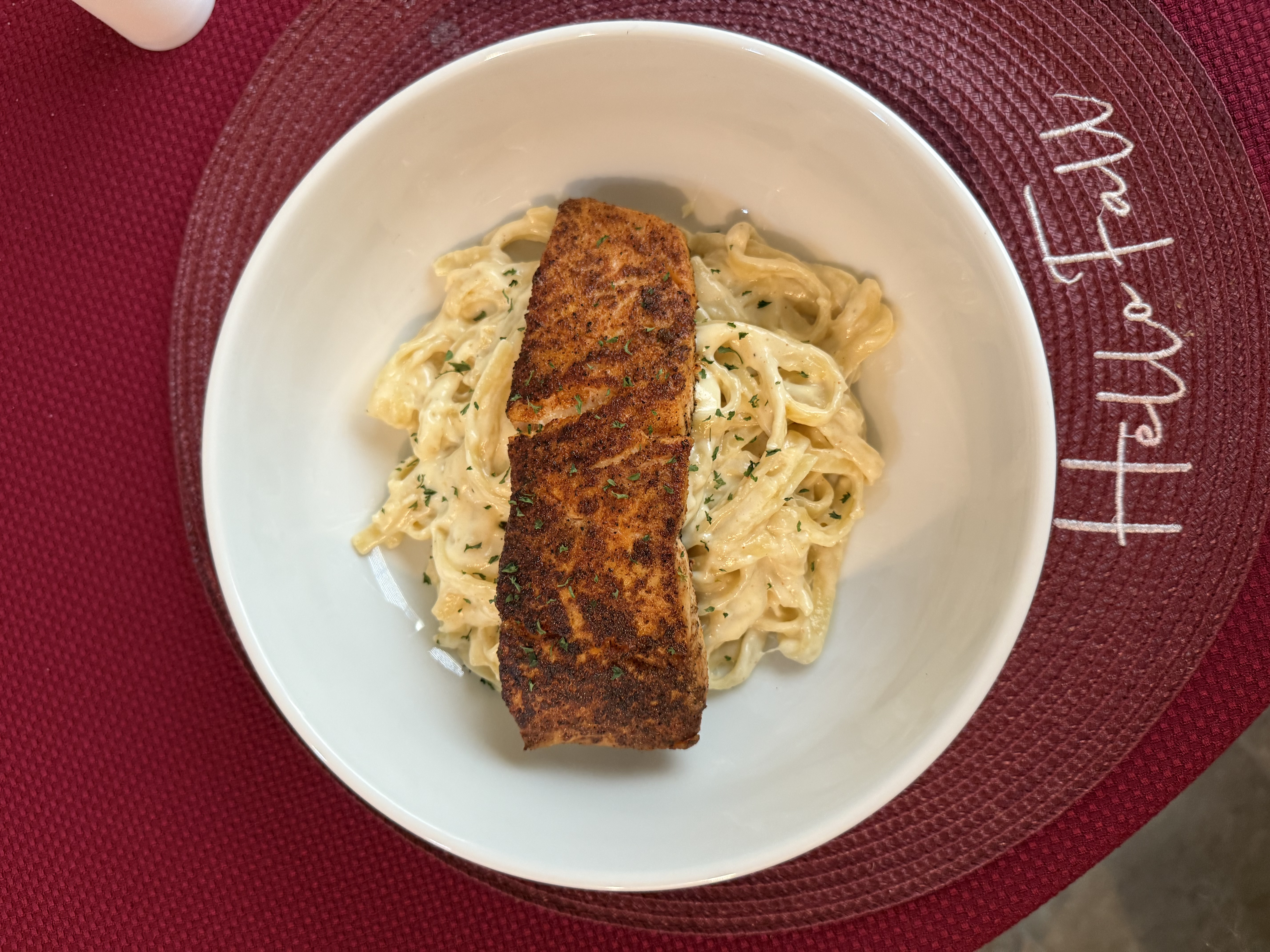 Blackened Salmon Pasta