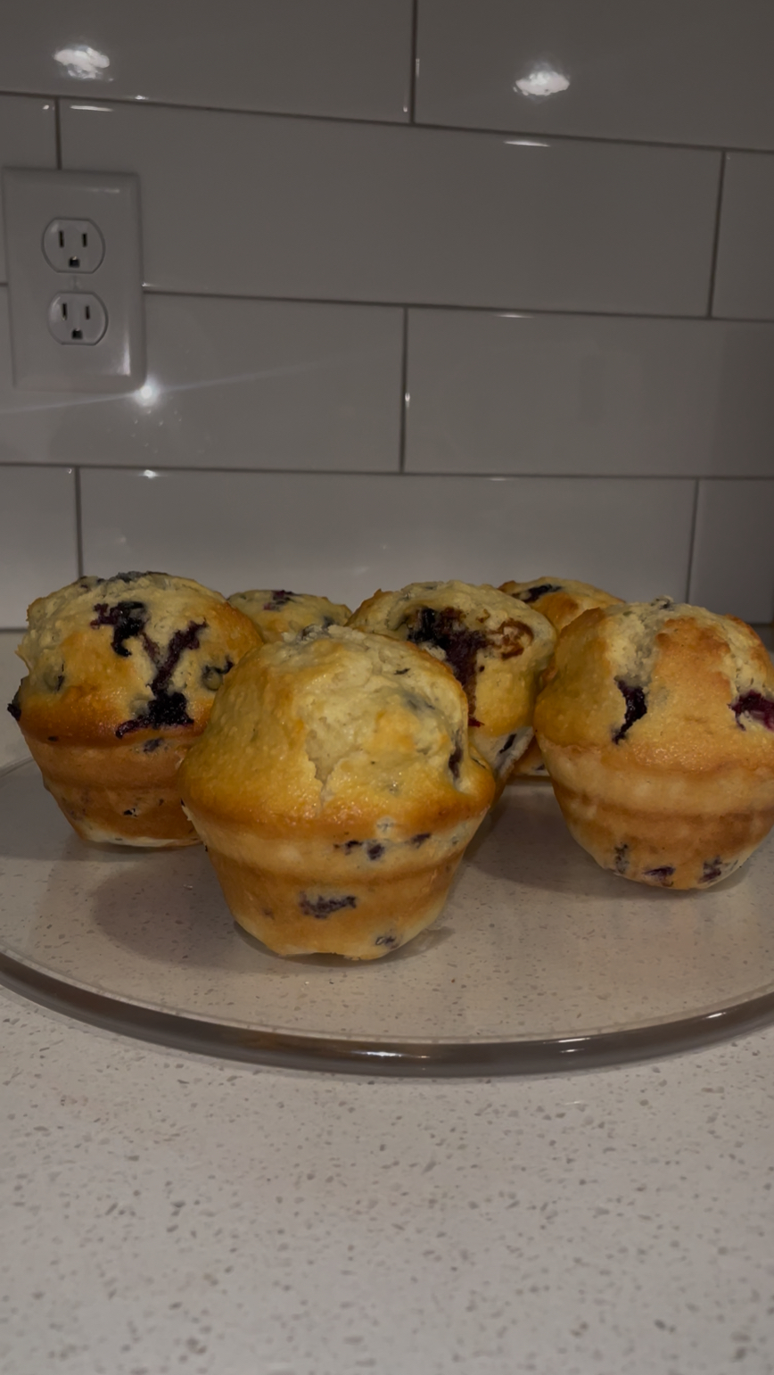 Bakery Style Blueberry Muffins 