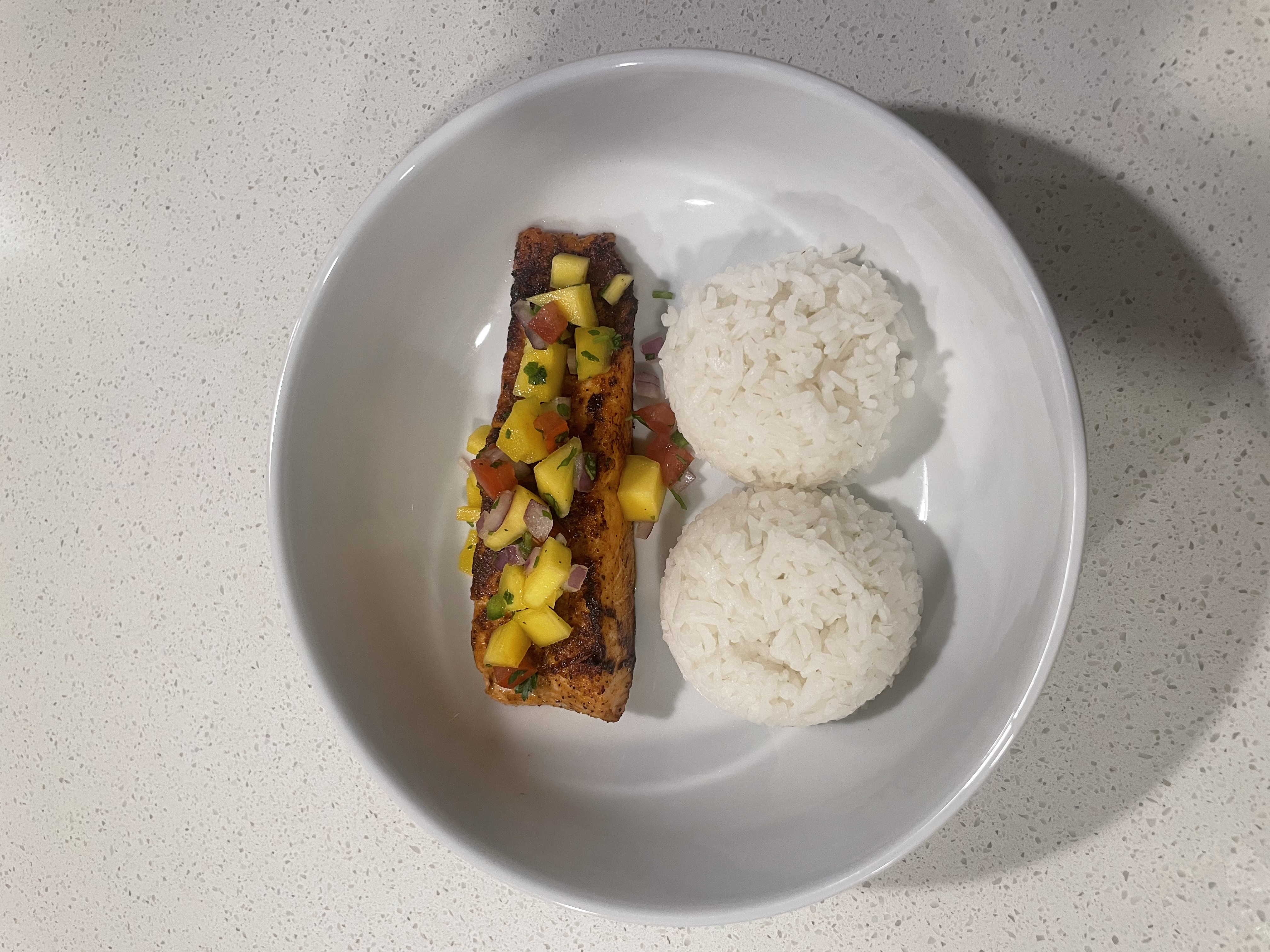 Salmon with Mango Pico
