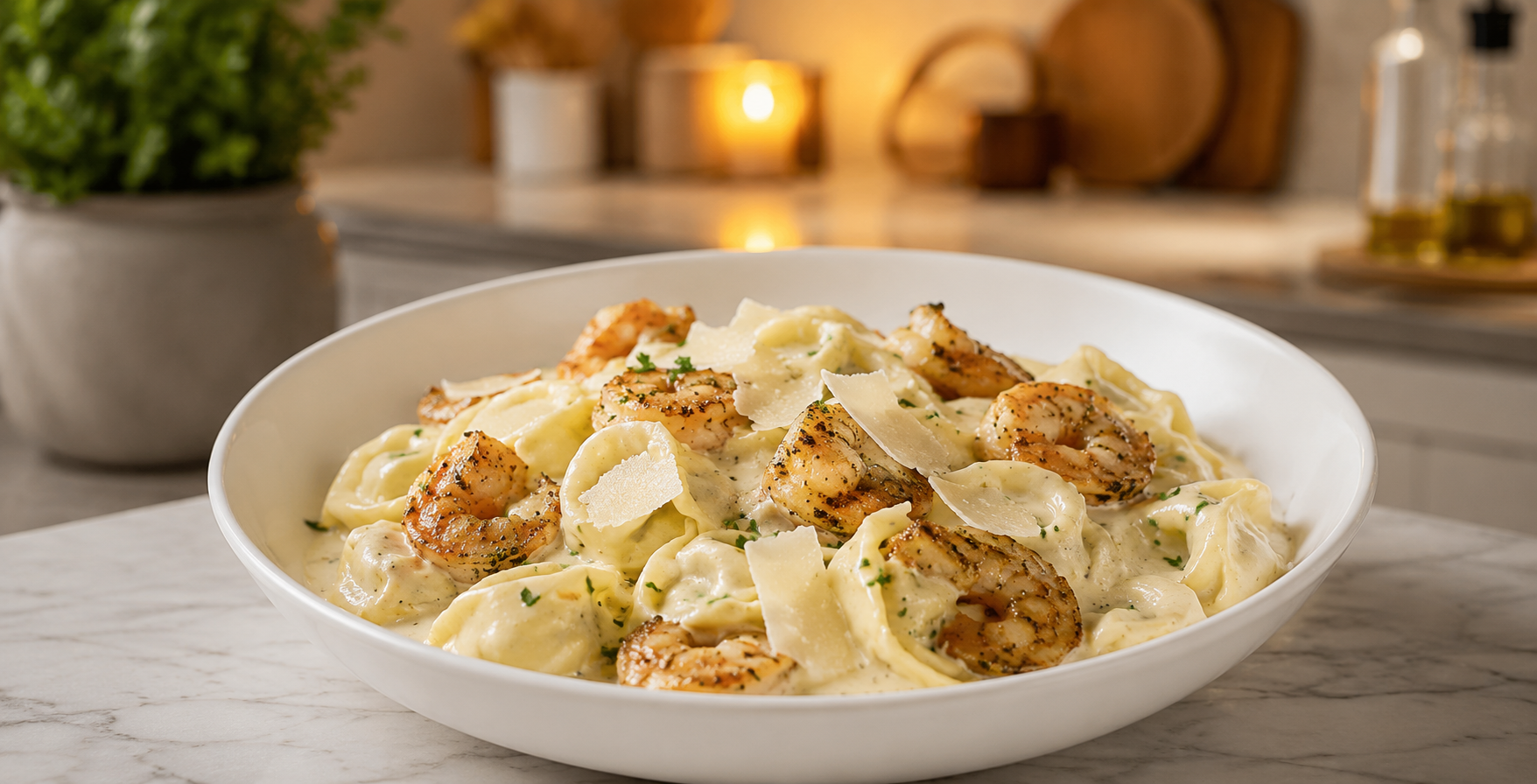 Shrimp Tortellini Fettuccine