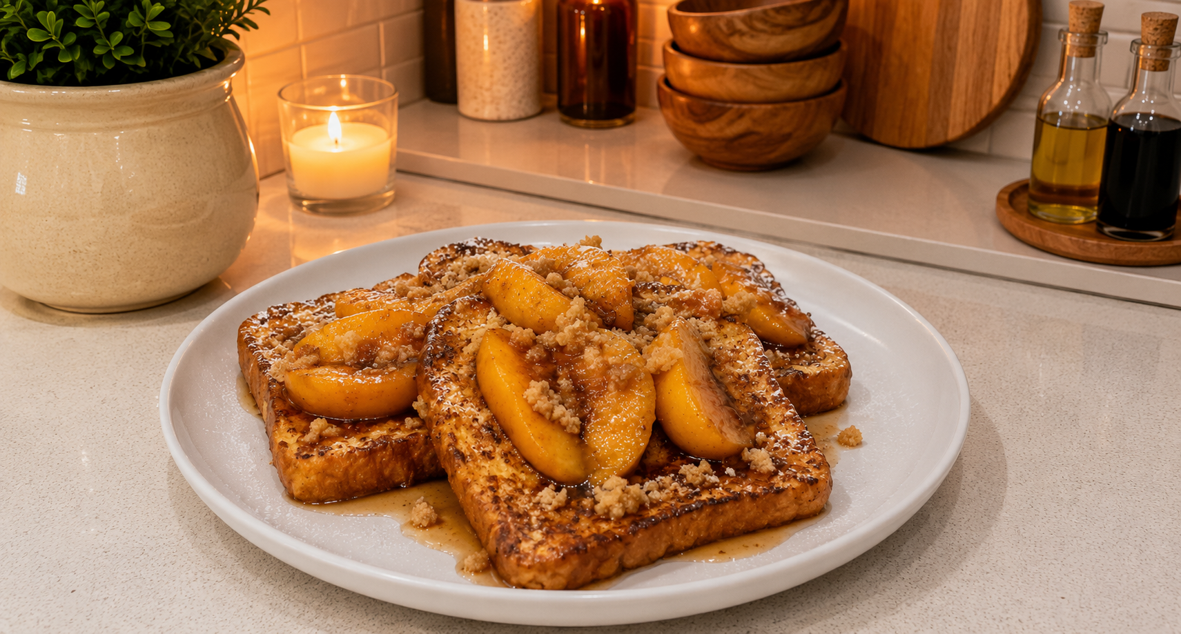 Peach Cobbler French Toast