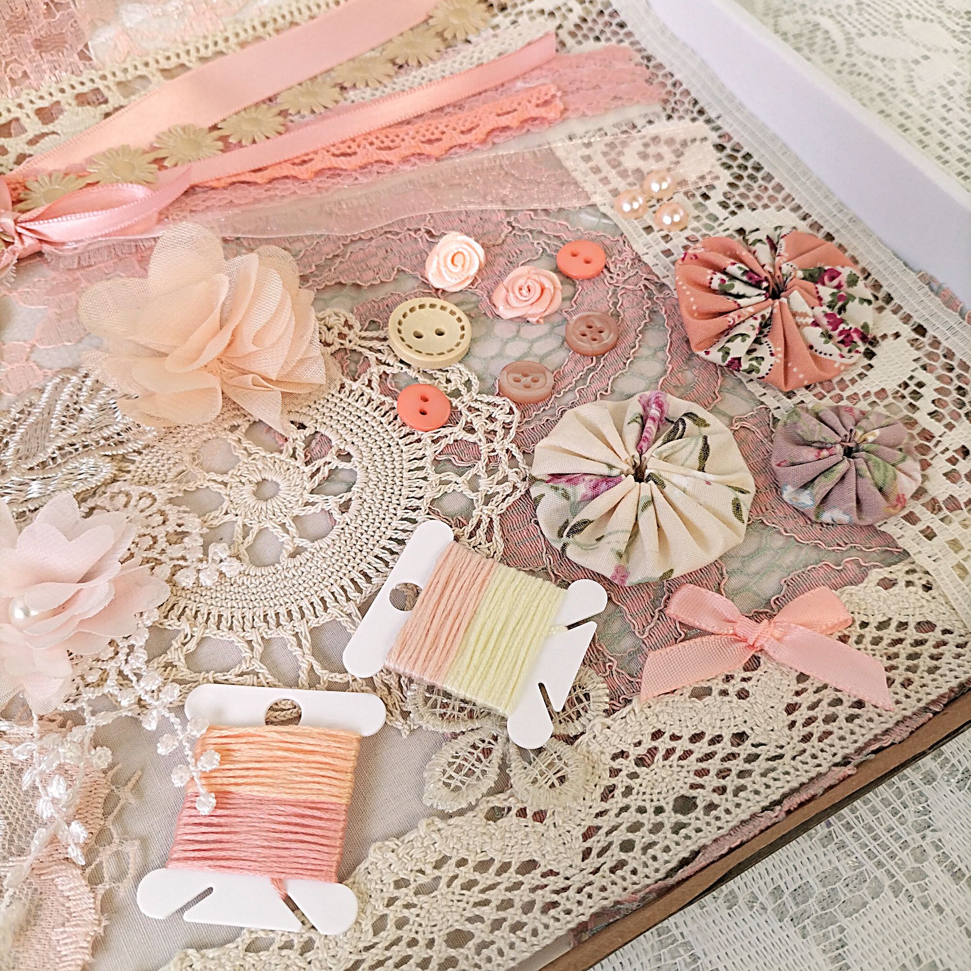 Peaches and Cream Slow Stitch Kit  