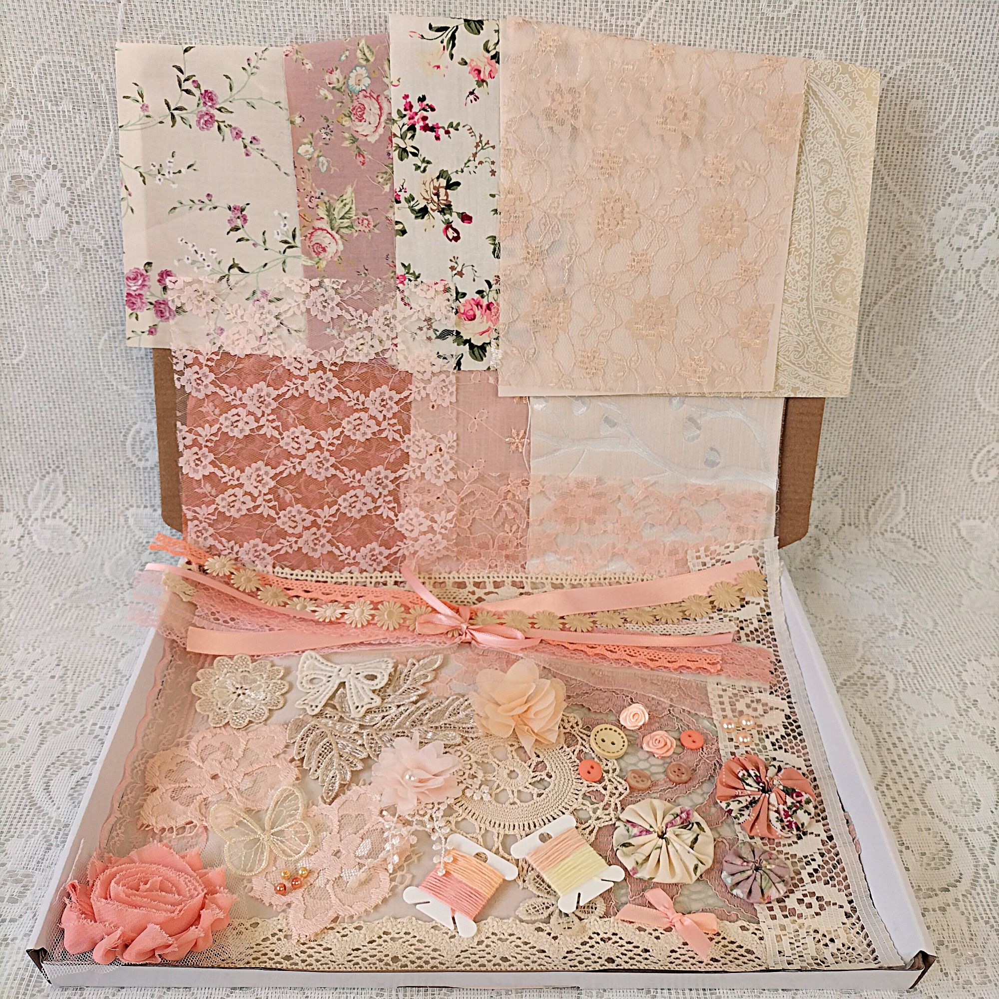 Peaches and Cream Slow Stitch Kit  